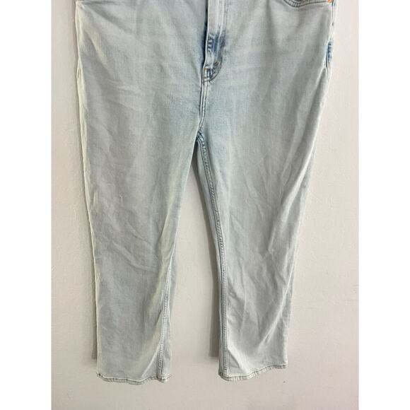 Re / Done Jeans 32 Denim 70s High Rise Crop Bootcut Jeans in Vapor Wave - Picture 5 of 12